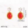 Gold C-Shaped Round Hoop Earrings with Bright Surface, French Light Luxury, High-End Stainless Steel