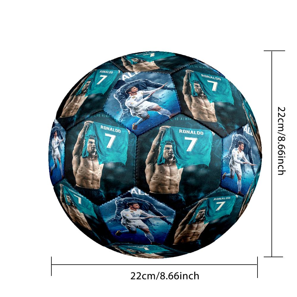Ronaldo's Legacy: Cr7's Impact Size 5 Soccer Ball Machine-Stitched Indoor/Outdoor Universal Football Surprise Collection Gift