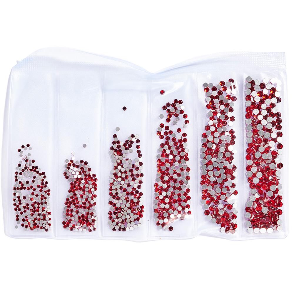 SS3-SS10 Colorful Glass Nail Rhinestones Multicolor Flat Back Crystal Strass Shiny Nail Art Gems Manicure Nails Art Decorations