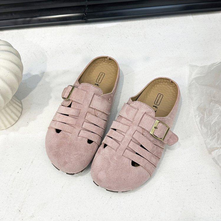 

Шлепанцы Boken на толстой подошве для женской уличной обуви 2025 весна новые мягкие на мягкой подошве новые баотоу полушлепанцы ретро шлепанцы трендовые 40