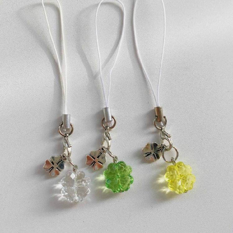Versatile Use Four Leaf Clovers Phone Chain Multipurpose Phone Lucky Charm Keychain for Keys and Wallets Accessory