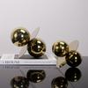 Golden Ball Abstract Crafts, Stainless Steel Desktop Decoration, Spherical Geometric Art Decoration, Room Decoration
