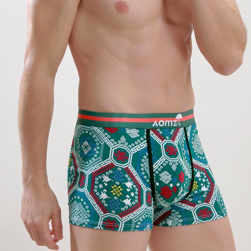Nowe męskie bawełniane bokserki z nadrukiem w stylu chińskim, oddychające, krótkie spodnie męskie Four Corner Tide