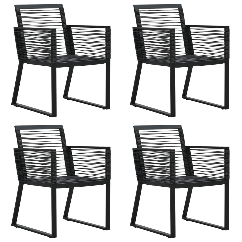 Vidaxl 5-Częściowy Zestaw Mebli Ogrodowych, Czarny, Rattan Pvc