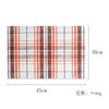 Japanese-style simple placemat Western food mat Household plaid table mat Dining table mat Coaster bowl mat Woven anti-scalding and heat insulation ma