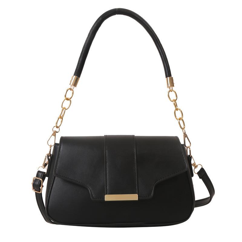 Trendy Chain Shoulder Bag Women 2023 Winter New Pu Street Style Small Square Bag