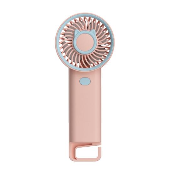 

Summer Mini Handheld Fan 3 Speed Adjustable USB Rechargeable Cat Ears Cooling Fan Quiet Portable Travel Outdoor Small Personal розовый