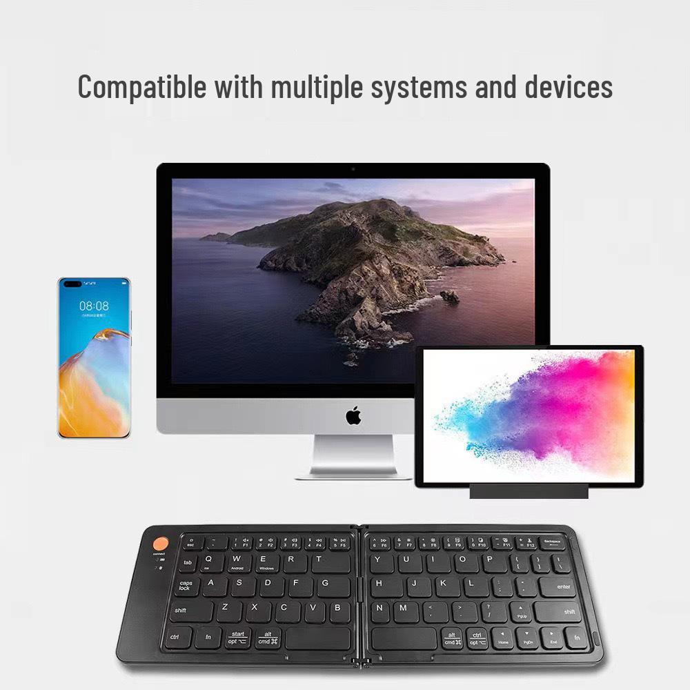 Portable Foldable Wireless Bluetooth Keyboard for Laptop and Mobile Office Use