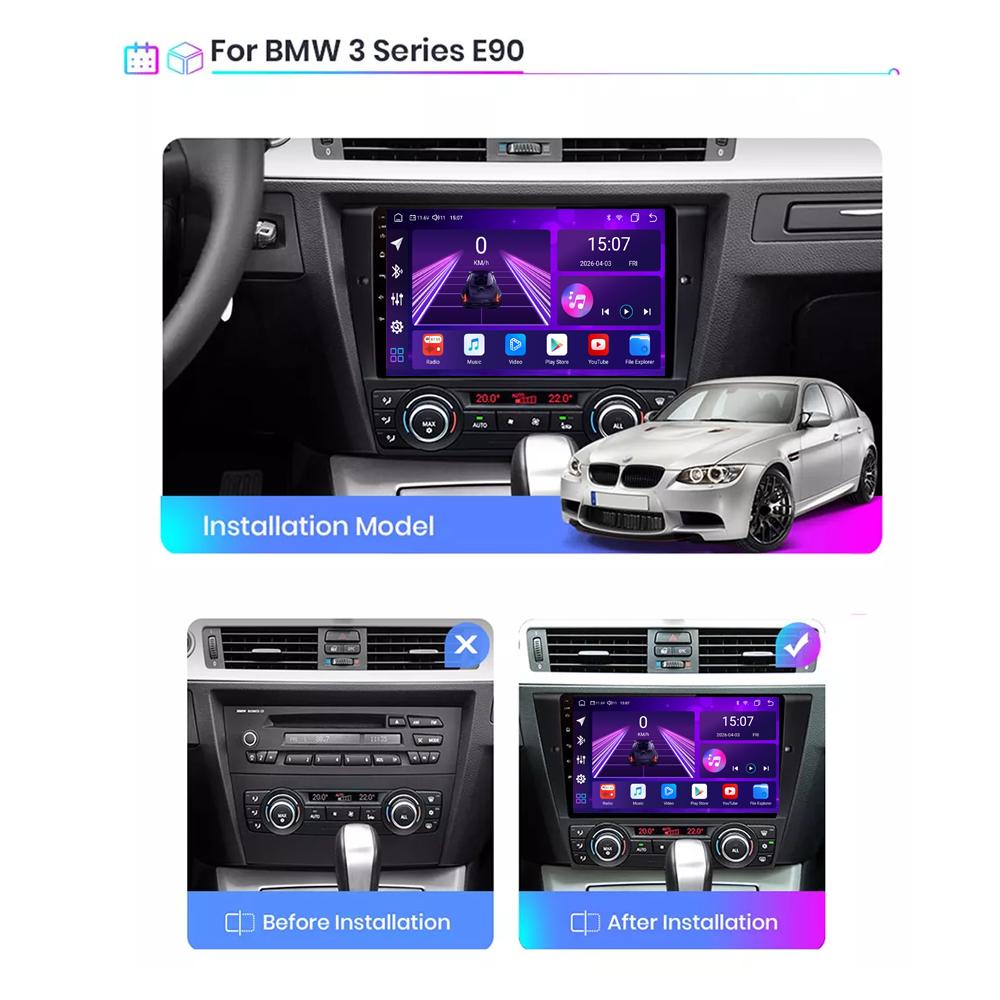 Android Car-Play Car Radio For BMW 3 Series E90 2006-2012 Multimedia Player Head Unit Stereo GPS Navigation BT WIFI,8 CORE ,2+32GB