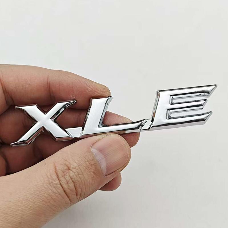 3D Metal Badge Car Letters Rear Trunk Logo XLE Sticker Emblem for Toyota Highlander Corolla Sienna Camry RAV4 XLE Accessories