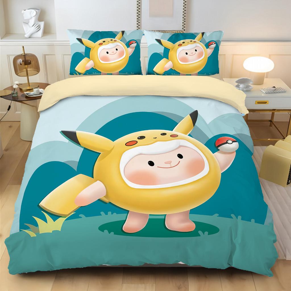 Games Eggy Party Bedding Set Cartoon Eggy 3D Printing Quilt CoverGame Themed Children's Room Decoration Kit Single Twin Full