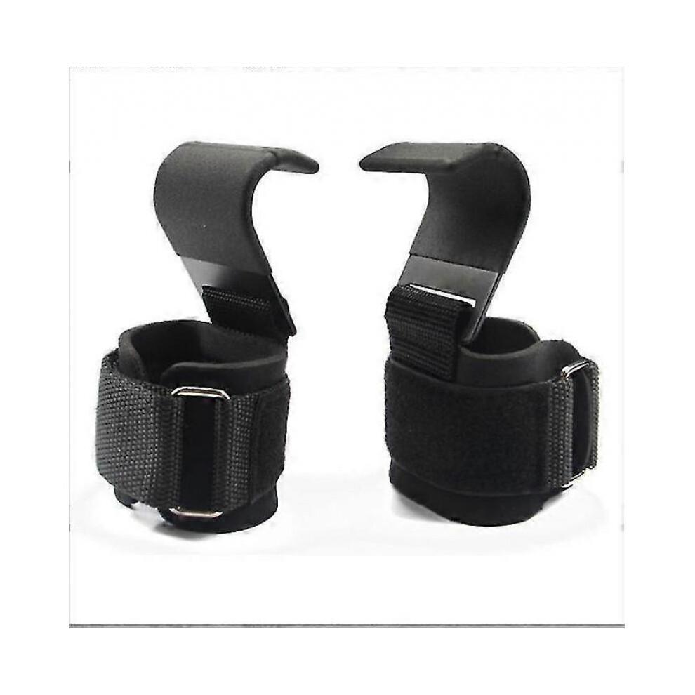 1pair Weight Lifting Hooks, Non-slip Rubber Coating, Padded Neoprene with Double Stitching