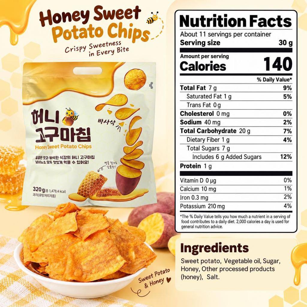 Juyouhan Honey Sweet Potato Chips 320g