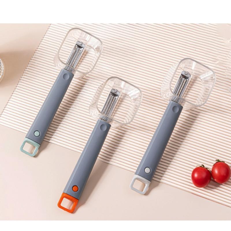 Kitchen Small Tool Stainless Steel Single Head Peeler Vegetable and Fruit Long Handle Creative Peeler