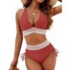 New Swimsuit Women's Split Sexy Bikini High Waist Belly and Neck Tight Swimsuit 4XL