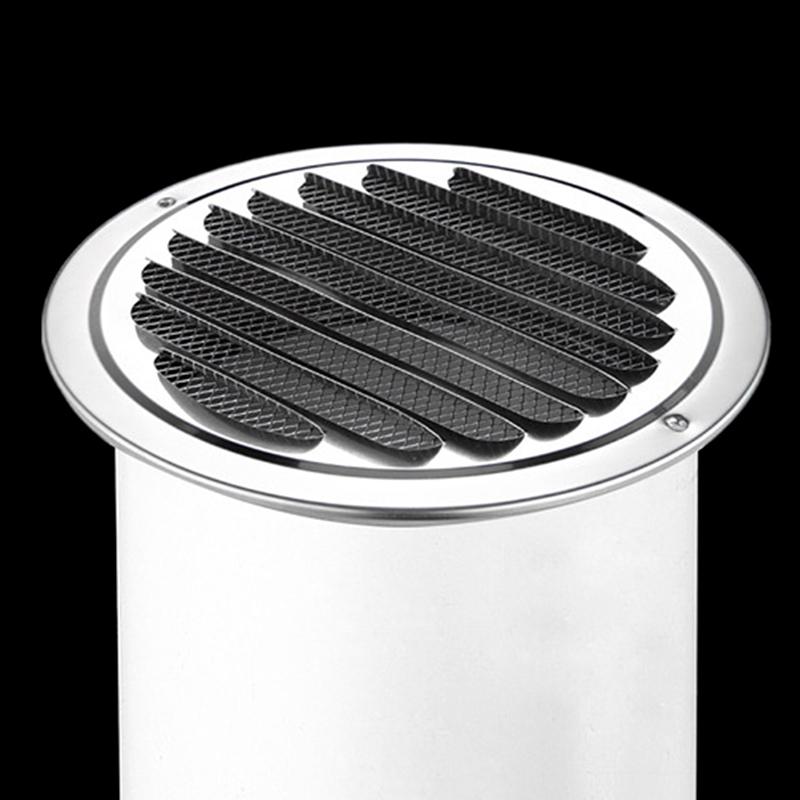 75 mm 201 rustfritt stål vegg luftventil gitter utvendig rund kanalventilasjon