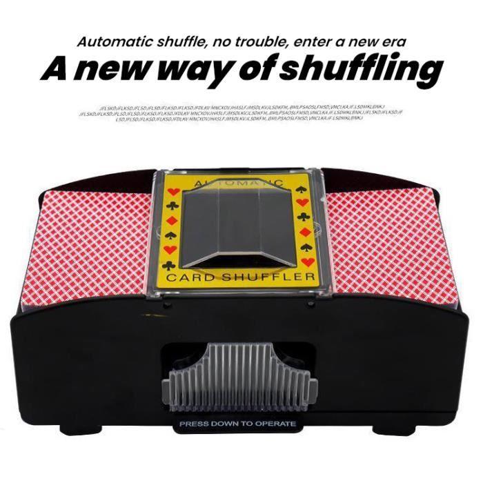 Mélangeur Automatique De Cartes, Machine à Mélanger Automatique électrique De Mélangeur De Jeu De Société Mélangez 2 Decks de Pokers
