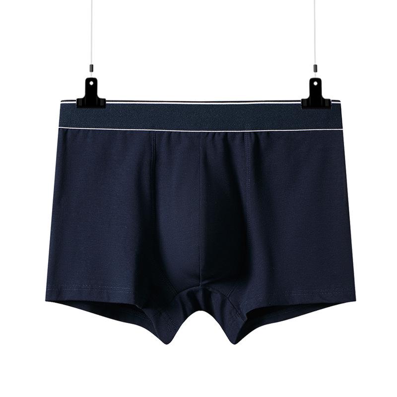 "Men’s Pure Cotton White Boxer Briefs - Antibacterial, Lightweight Youth Shorts for Autumn/Winter"
