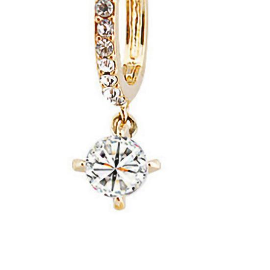 Ear Pendant Charming Faux Crystal Rhinestone Shiny Delicate Dangle Earrings for Banquet