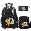 3Pcs/set Cute Little Bear 26 English Letters Bookbag Back To School Backpack Child Gift with Pencil Case Shoulder Bag Backpack