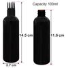 Zenvista Empty Cosmetic Containers For Shampoo Bottle, Hair Oil Bottle, Sanitizer Bottle With Comb Applicator Cap, Black Color/Dispenser, Lotion P
