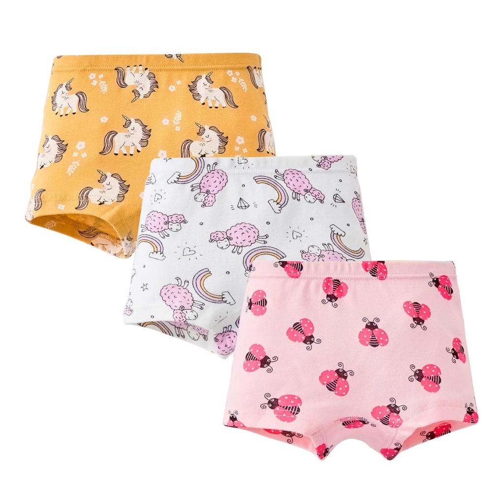Girls' 100% Cotton Boxer Briefs - Toddler and Baby Underwear