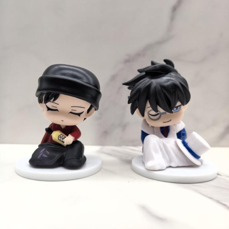 8pcs Detective Conan Cloth Ball Series Anime Figure Shinichi Kudo Mouri Lan Kaito Kuroba Furuya Rei Model Kids Christmas Gifts