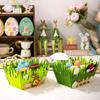 User Friendly Green Rabbit Basket Easters Celebration Decors for Easters Festivities Perfect for Kids and Family Gatherings