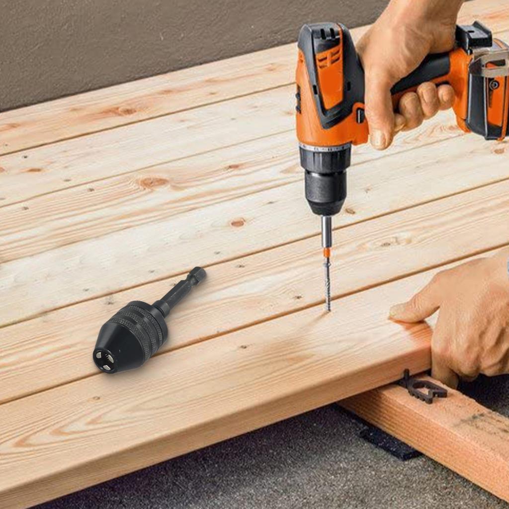 Replacement Drill Electric Chuck 6.35*74mm Aluminium Alloy