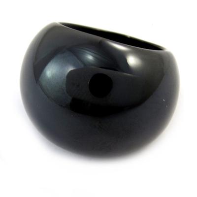 'Voluptuous' Ruthenium Steel Ring