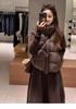 Winter stand-up collar knitted splicing short cotton clothes women's new high-end bread cotton vest jacket
