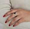 Pear Cut Black Onyx Ring, 925 Solid Sterling Silver, Minimalist Statement Ring for Women