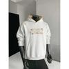 American Style Embroidered Letter Hoodie Men Women - Loose Fit Heavyweight Long Sleeve Sweatshirt