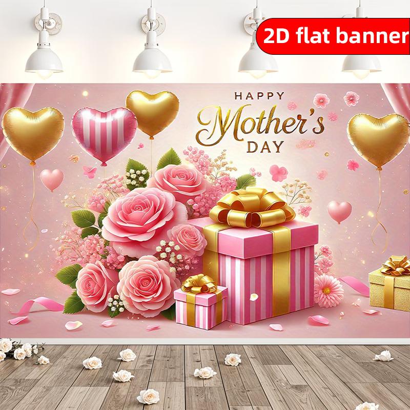 2D Background Cloth Happy Mother s Day Background Cloth Multi functional Background Wall Decoration Photography Props 100x150cm