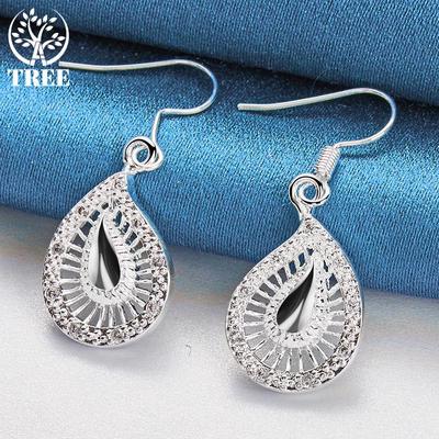 925 Sterling Silber Wassertropfen Tropfenohrring Schmuck