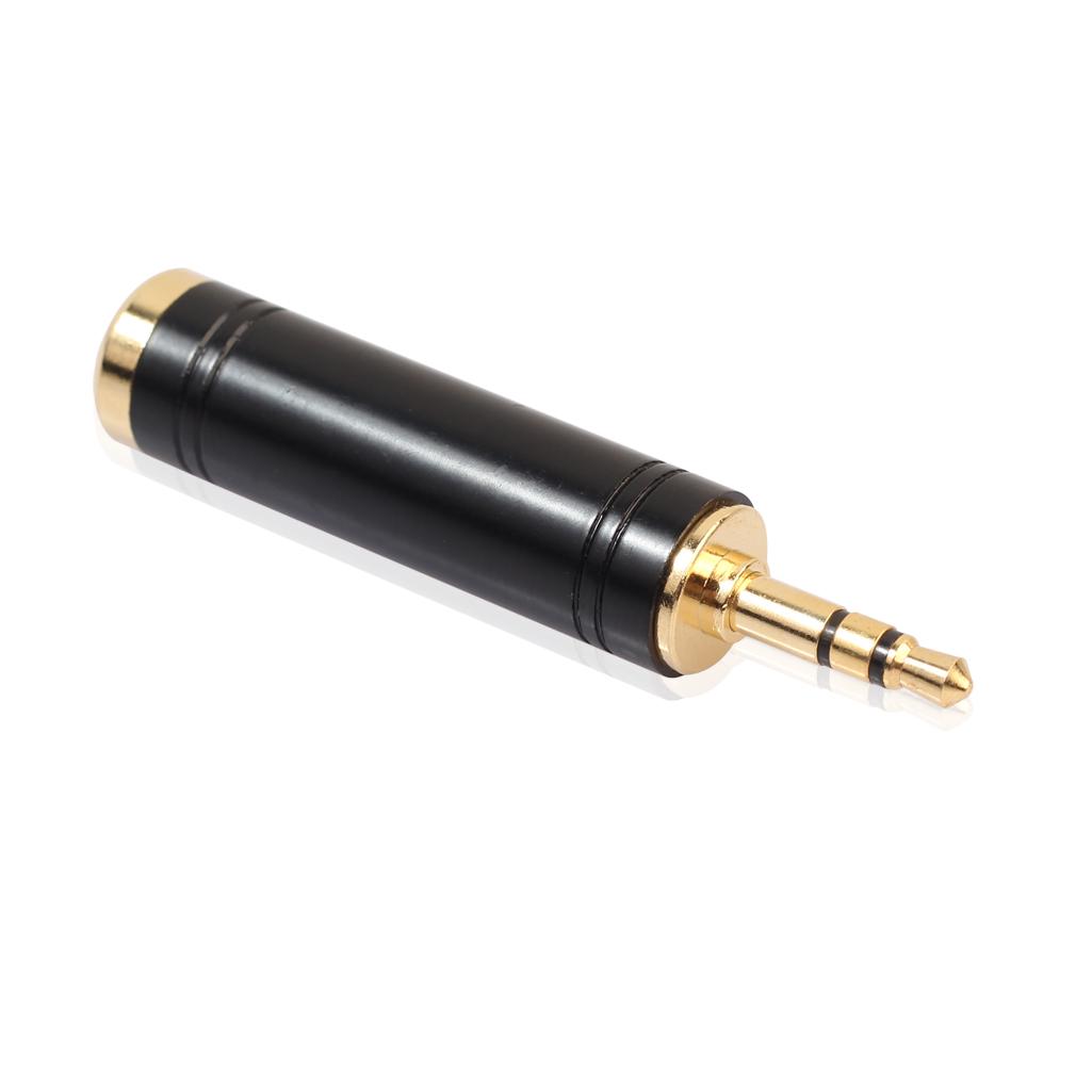 

REXLIS Gold Plated 3.5mm Male to 6.35mm Female Stereo Audio Adapter Black