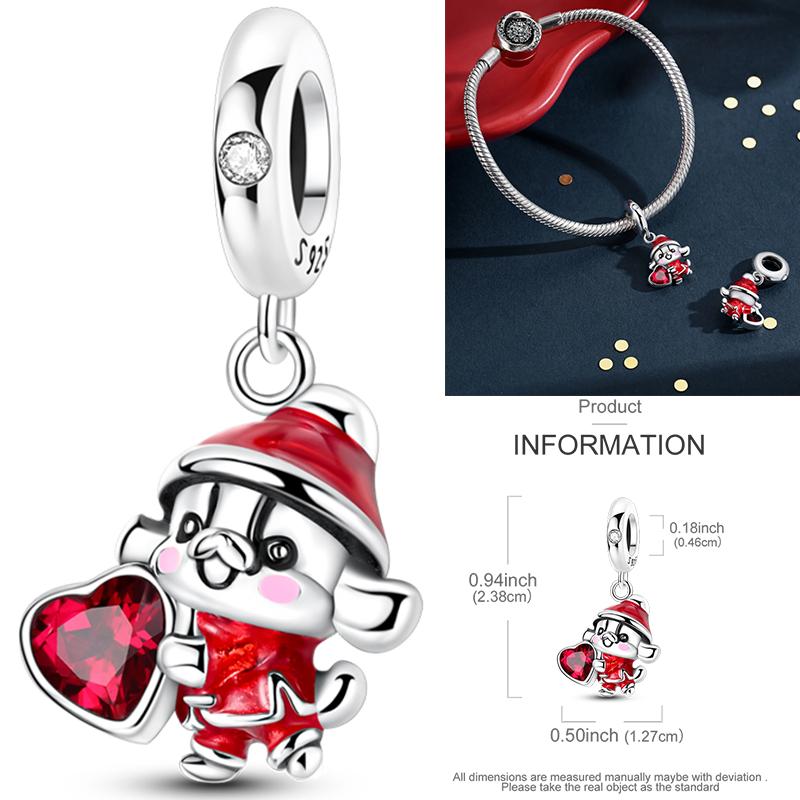 Inlaid Zirconium Sun 925 Silver Travel Balloon Butterfly Love Family Sister Heart Charm Fits Women Jewelry