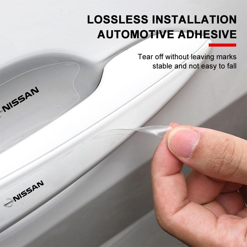 8Pcs Transparent Car Door Handle Bowl Anti Scratch Protective 3D Sticker For Nissan Nismo DAYZ Livina Roox Sentra Altima Cube Micra Note Skyline