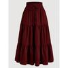Bohemian A- Line Skirt Long Dress Bohemian A Word Flowy Layered Half-Length Skirts