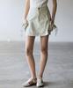 HYFVE Shirred Ribbon Pocket Cotton Mini Skirt