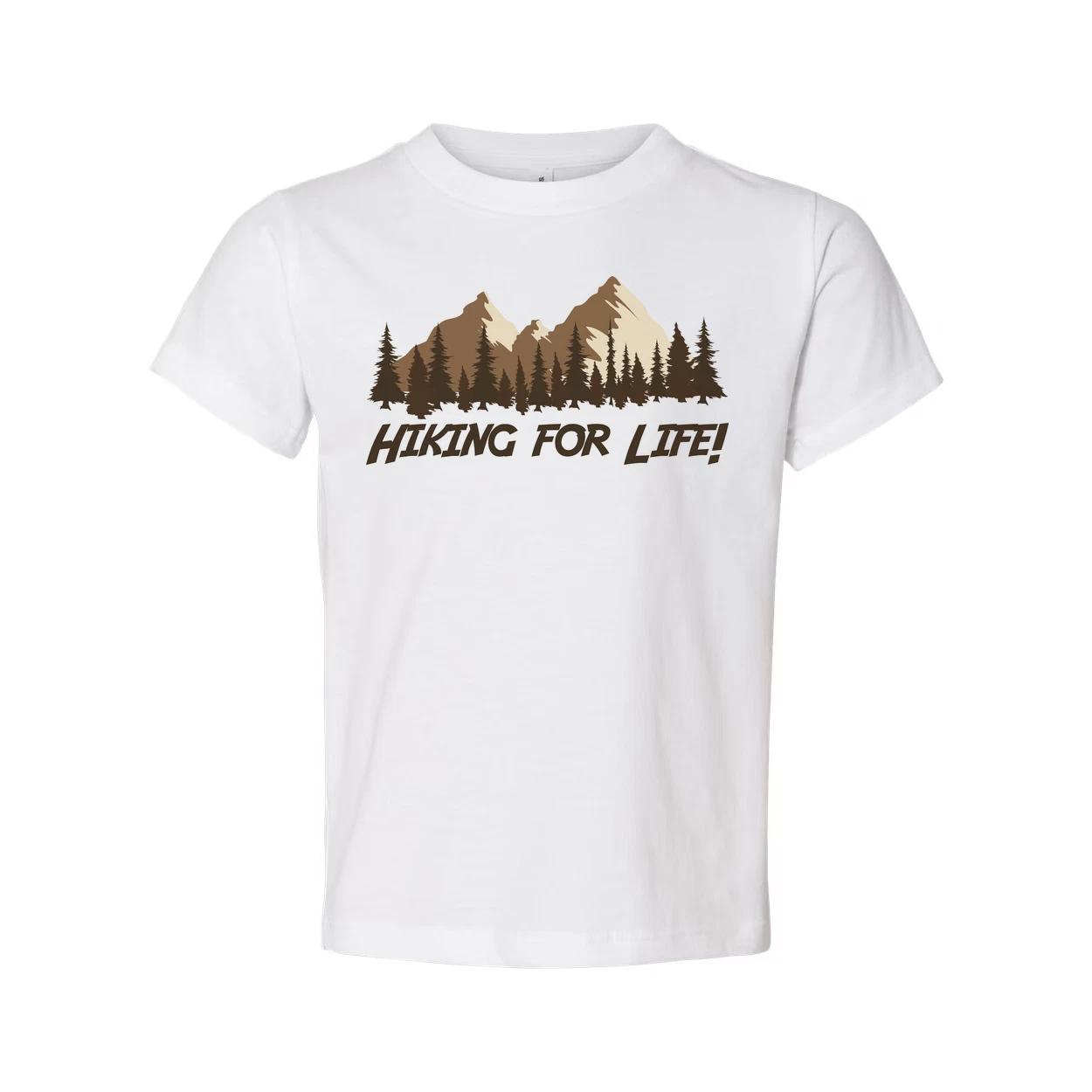 

Unisex Outdoor Hiking Graphic T Shirt With Mountain Range And Pine Tree Design F L