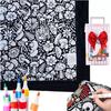 Coperta da Colorare Fai da Te, Colora la Tua Coperta Plaid 50 × 60 pollici Coperte Lavabili da Colorare con Set di 12 Pennarelli Colore Regalo