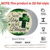 2D Flat - 1pc of 2D Flat Printed Aluminum Sign with a Blessed Pattern, Measuring 7.87X7.87 Inches (20X20 Cm). It'S Durable And Easy to Hang, Making
