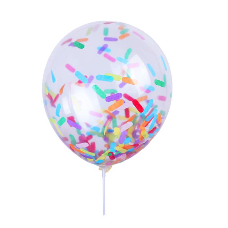 12 Inch Strip Paper Confetti Balloon Ice Cream Mixed Color Strip Confetti Balloon Ice Cream Confetti Balloon