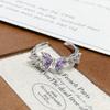 Medieval Court Style Retro Enamel Dripping Oil Ring Female Flower Butterfly Niche Light Luxury High-End Ring