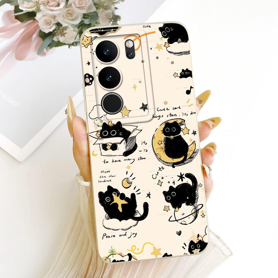 Phone Case For Vivo V29 V2250 V29Pro V2251 Casing For Vivo V29 Pro Cover Silicone Fashion Cartoon Cute Funny Painted