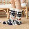 Women's Christmas Slipper Socks Non-Slip Grip Home House Floor Carpet Socks Fuzzy Fleece Lined Cozy Sleep Bed Socks Leg Warmer Winter