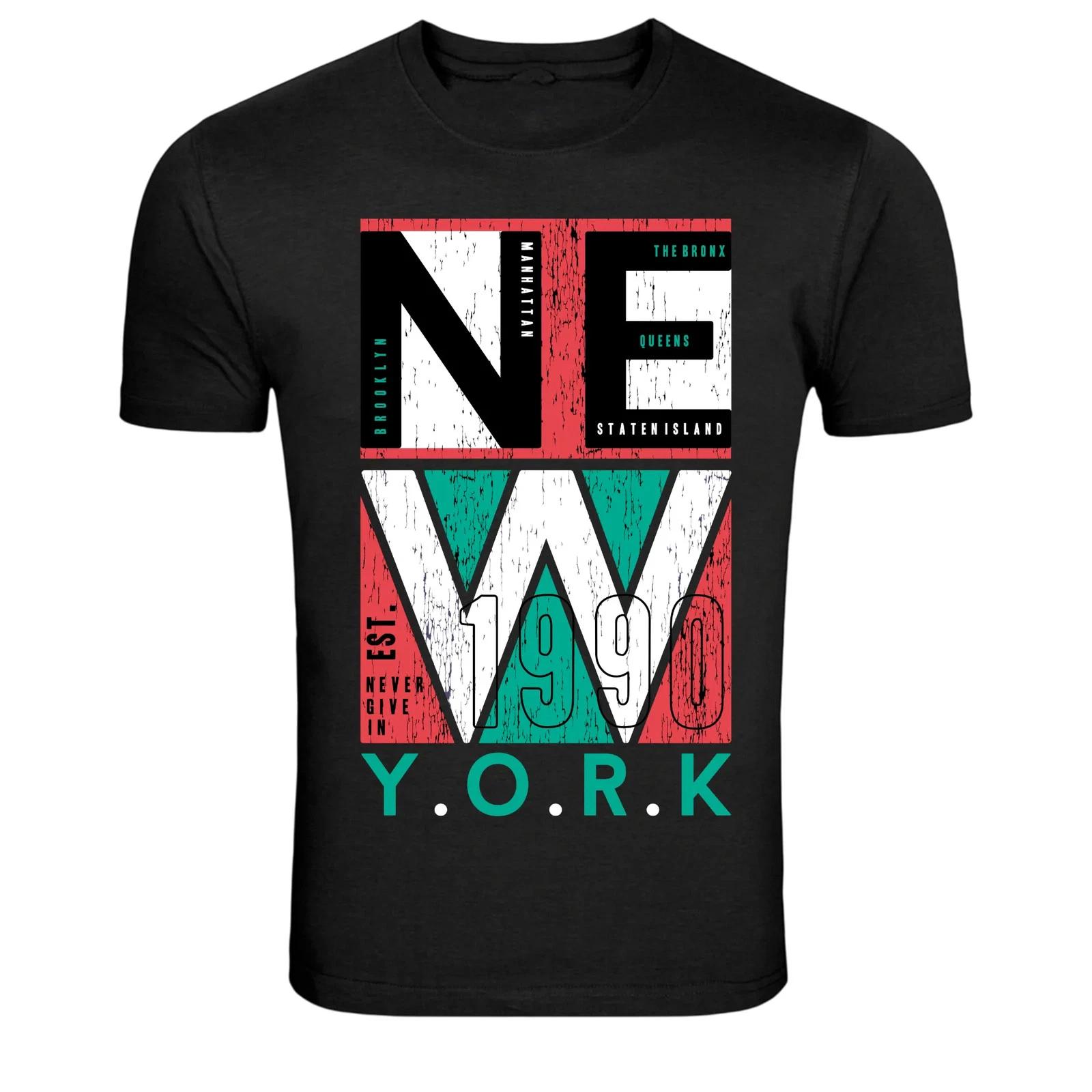 New York 1990 Brooklyn Bronx Queens Graphic T-Shirt XXXL