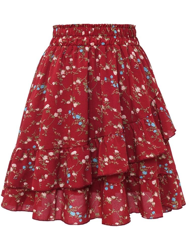 

Spring Summer Women’s Plus-size Floral Print Skirts A-line Skirts Patchwork Ruffled Skirts Mermaid-style Skirts Pleated Skirts Full-skirted Skirts XXL