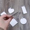 12x Wooden Keychains Sublimation Blanks Keychain Ornament for Jewelry Making